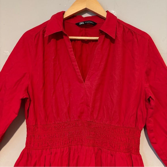 Zara Scarlet Mini Dress 100% cotton - Picture 4 of 16